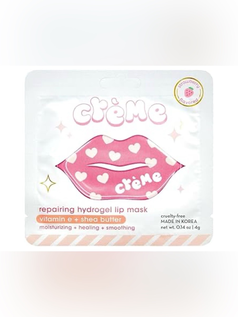 Crème Hydrogel Lip Mask Vitamin E & Shea Butter Strawberry Flavored 0.14 oz